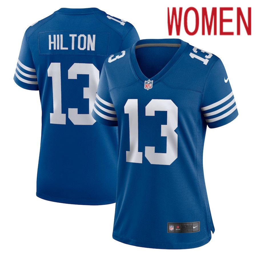 Women Indianapolis Colts #13 T.Y. Hilton Nike Royal Alternate Game NFL Jersey